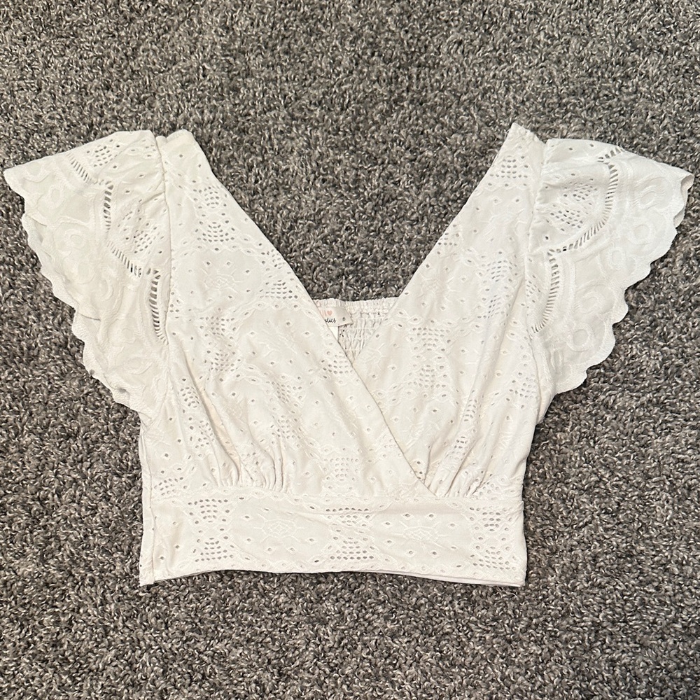 URBAN Romantics White Eyelet Blouse
